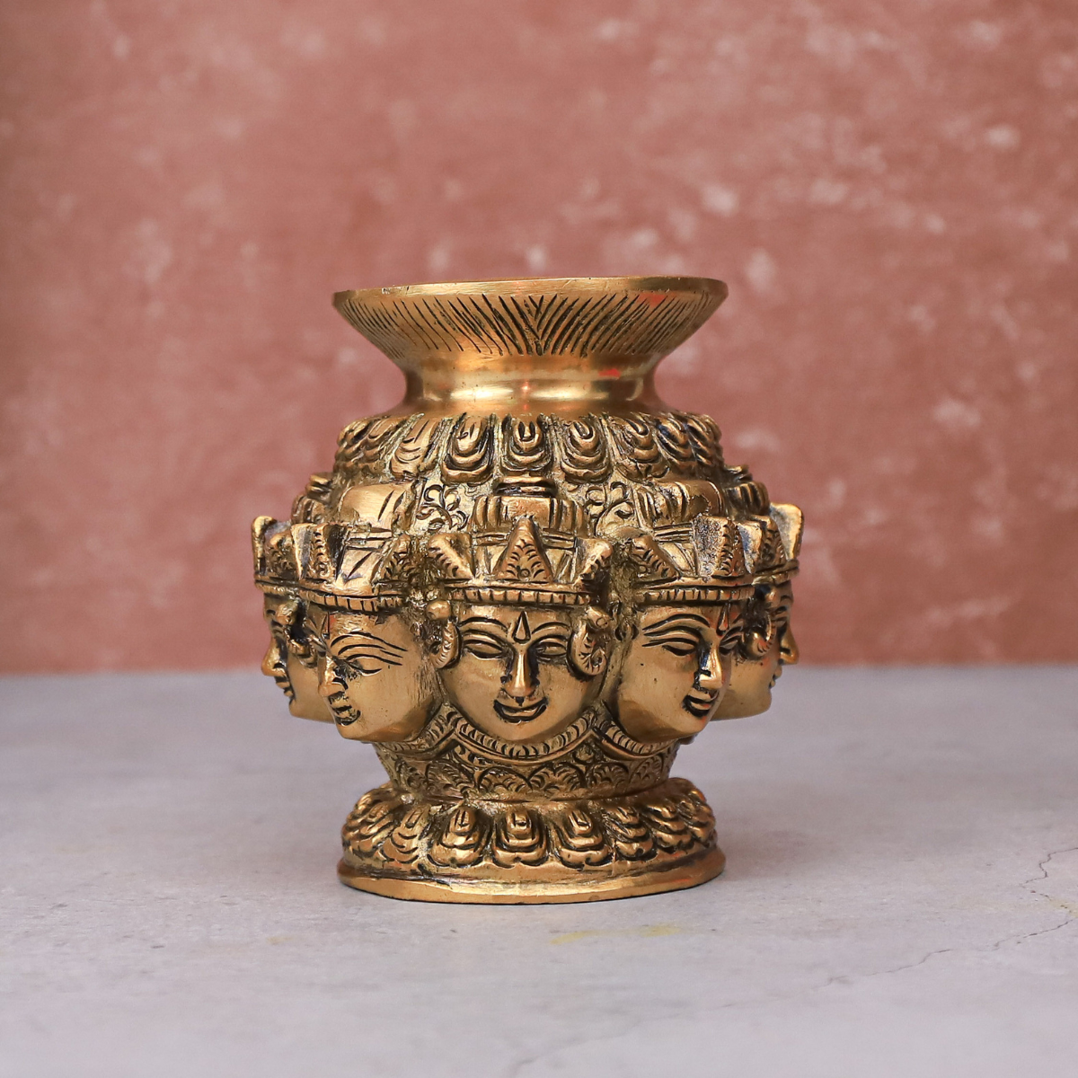 Brass Ashthlaxmi kalash