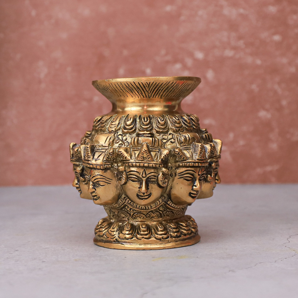 Brass Ashthlaxmi kalash