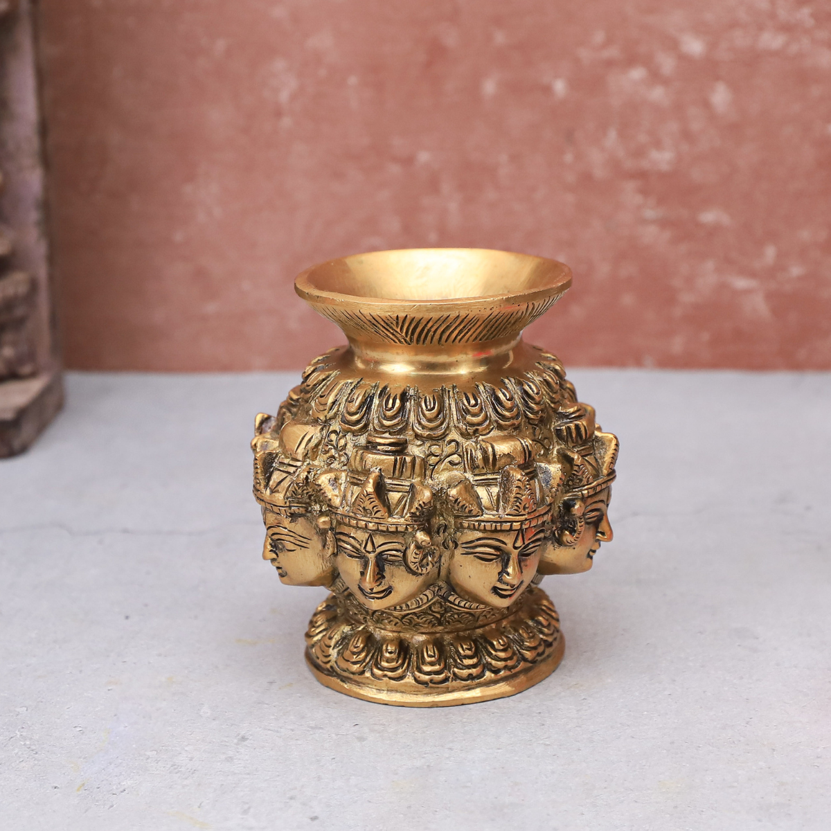 Brass Ashthlaxmi kalash