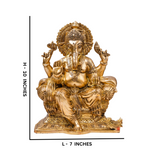 Vinayak,Vigneshwara,Vakratunda,Ganapati,Gajanand,Ganesha ,Brass Raja Ganesha Statue