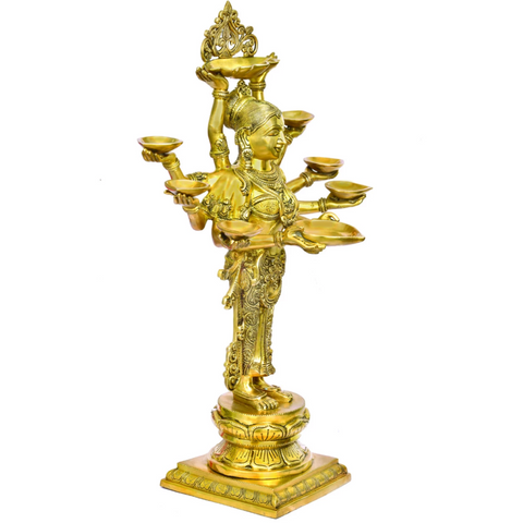 Vijaya Lakshmi,Standing Diya,Mahalaxmi,Laxhmi,Superfine Standing Deep Laxmi