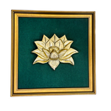 Brass Lotus Wall Hanging With Frame