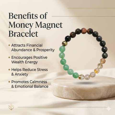 Money Magnet Natural Multi Stone Bracelet to Attract Abundance & Prosperity