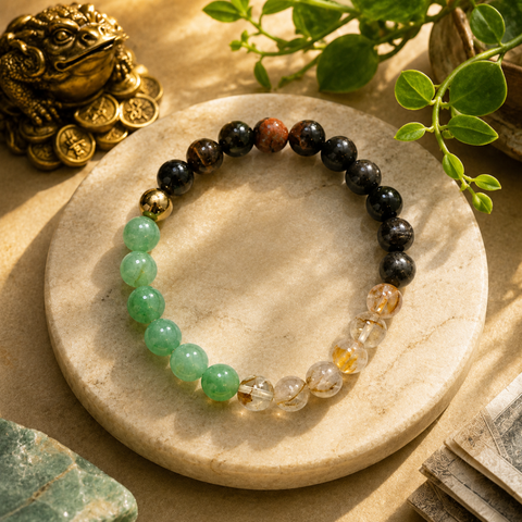 Money Magnet Natural Multi Stone Bracelet to Attract Abundance & Prosperity