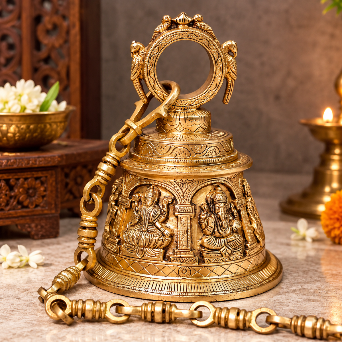 Ganesh Laxmi Hanging Bell