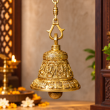 Ganesh and Lotus Hanging Bell