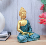 Polymarble Blue Meditation Buddha Statue
