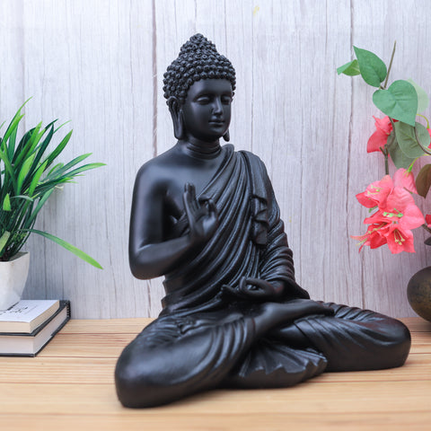 Resin Black Buddha Statue