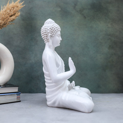 Resin White Buddha Statue