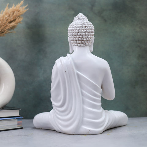 Resin White Buddha Statue