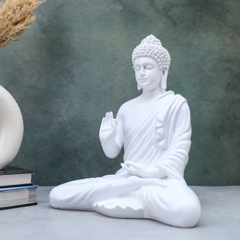 Resin White Buddha Statue