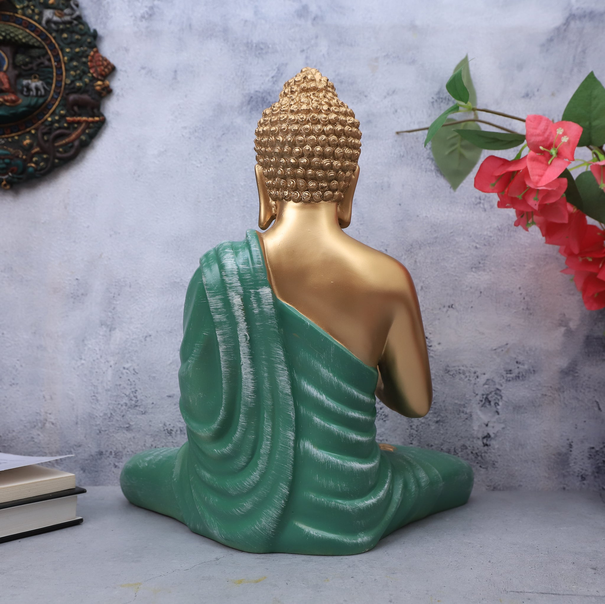Polymarble Sea Green Buddha Statue
