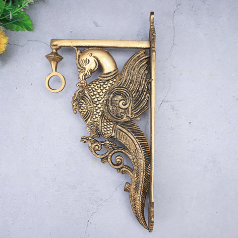 Brass Parrot Wall Hanging Bracket (Hook)