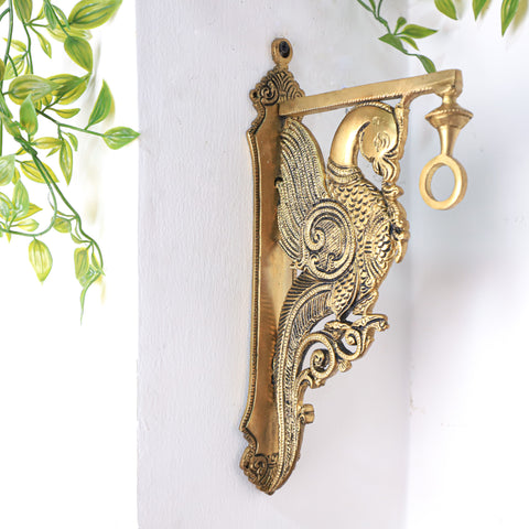 Brass Parrot Wall Hanging Bracket (Hook)