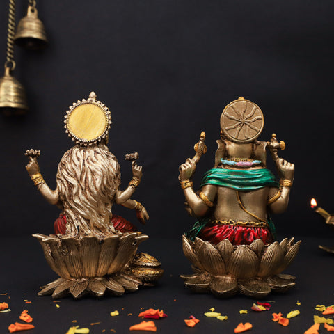 Resin Ganesh Laxmi Statue