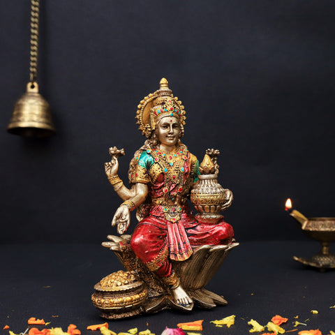 Resin Ganesh Laxmi Statue