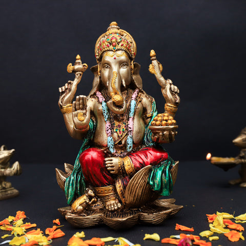 Resin Ganesh Laxmi Statue