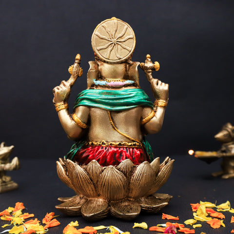 Resin Ganesh Laxmi Statue