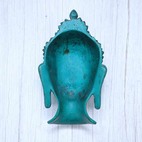 Resin green Buddha Face Mask Wall Hanging