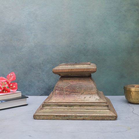 Antique Wood Candle Stand