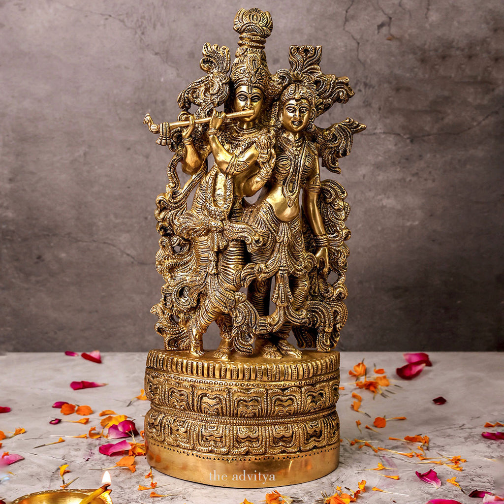  Radheshyaam,Madhavrada,Radha-Krishna,Yamunakrrishna,Brass Radha Krishna Superfine Large