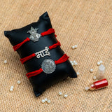 Silver Oxidized Rakhis for Brother Roli Chawal (Pack of 3)