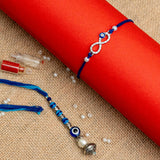 Evil Eye Infinity Rakhi with Evil Eye Lumba Combo for Bhaiya Bhabhi  (Roli + Chawal)