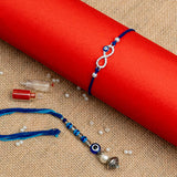 Evil Eye Infinity Rakhi with Evil Eye Lumba Combo for Bhaiya Bhabhi  (Roli + Chawal)
