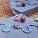 Kids Bal Radha Krishna Rakhi in Thread with Roli Chawal