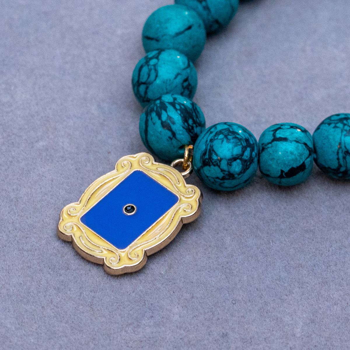 Friends TV Show Charm in Beads Bracelet Rakhi for Sister Roli Chawal