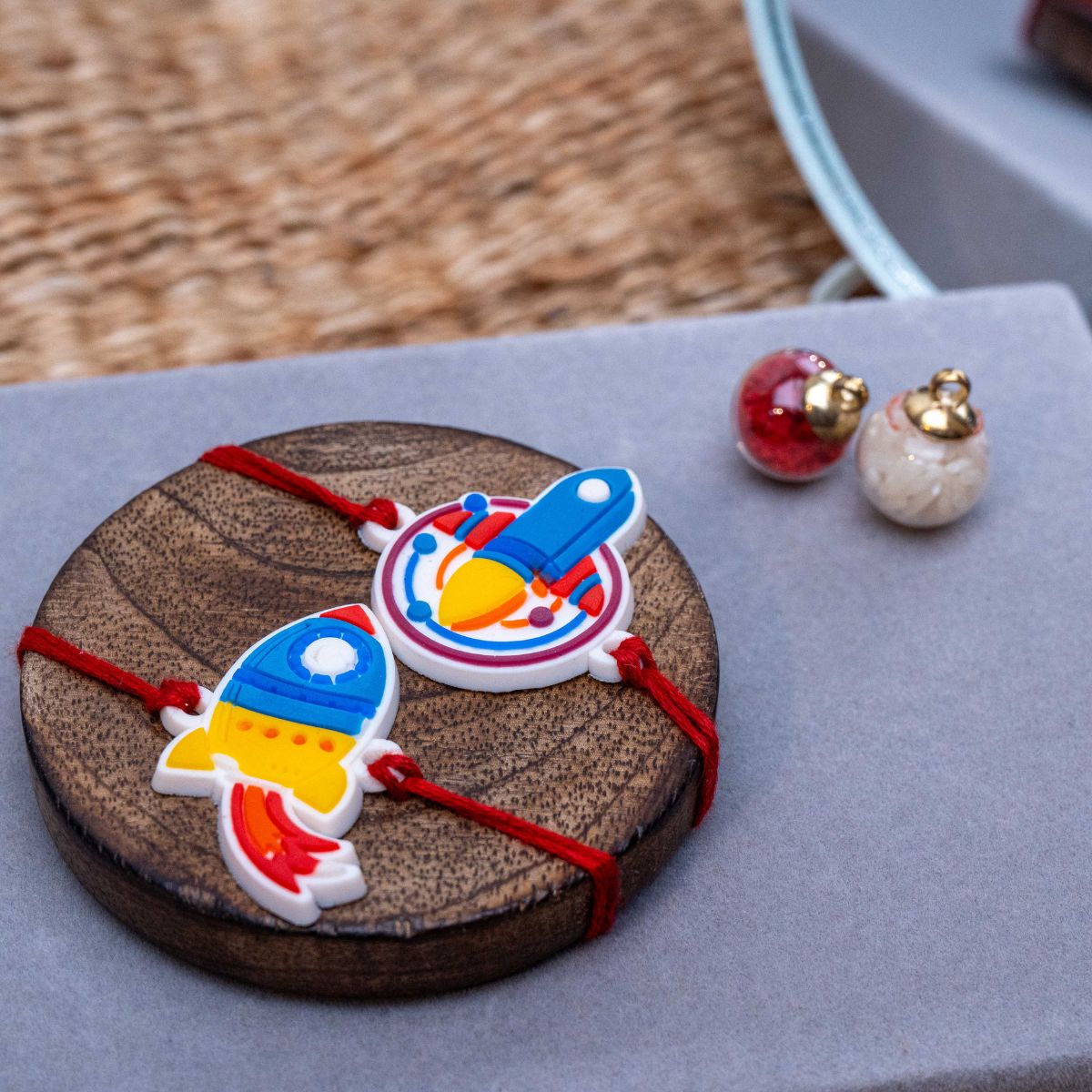 Kids Rocket Rakhi Roli Chawal (Pack of 2)