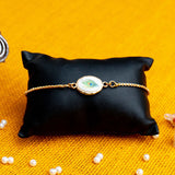 Mor Pankh Ajdustable Bracelet Rakhi for Sister & Bhabhi (Roli + Chawal)