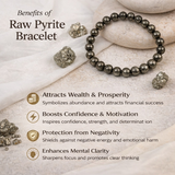 Raw Pyrite Bracelet For Money, Opportunities, and Abundance