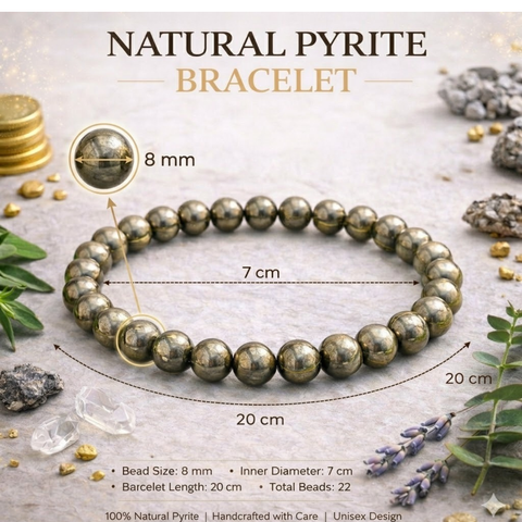 Raw Pyrite Bracelet For Money, Opportunities, and Abundance