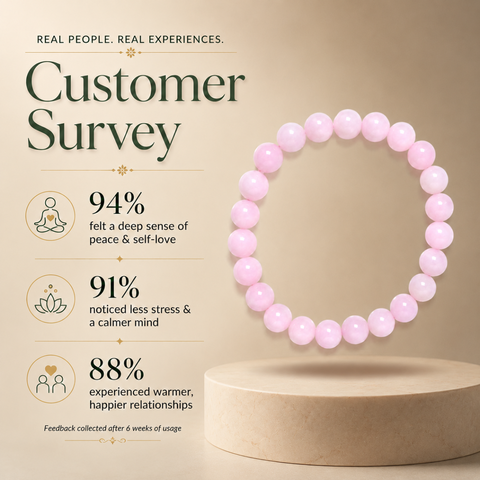 Rose Quartz Bracelet for Emotional Peace & Improve Relationship