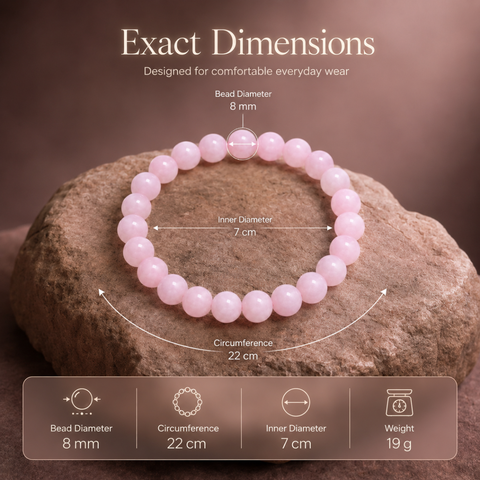 Rose Quartz Bracelet for Emotional Peace & Improve Relationship