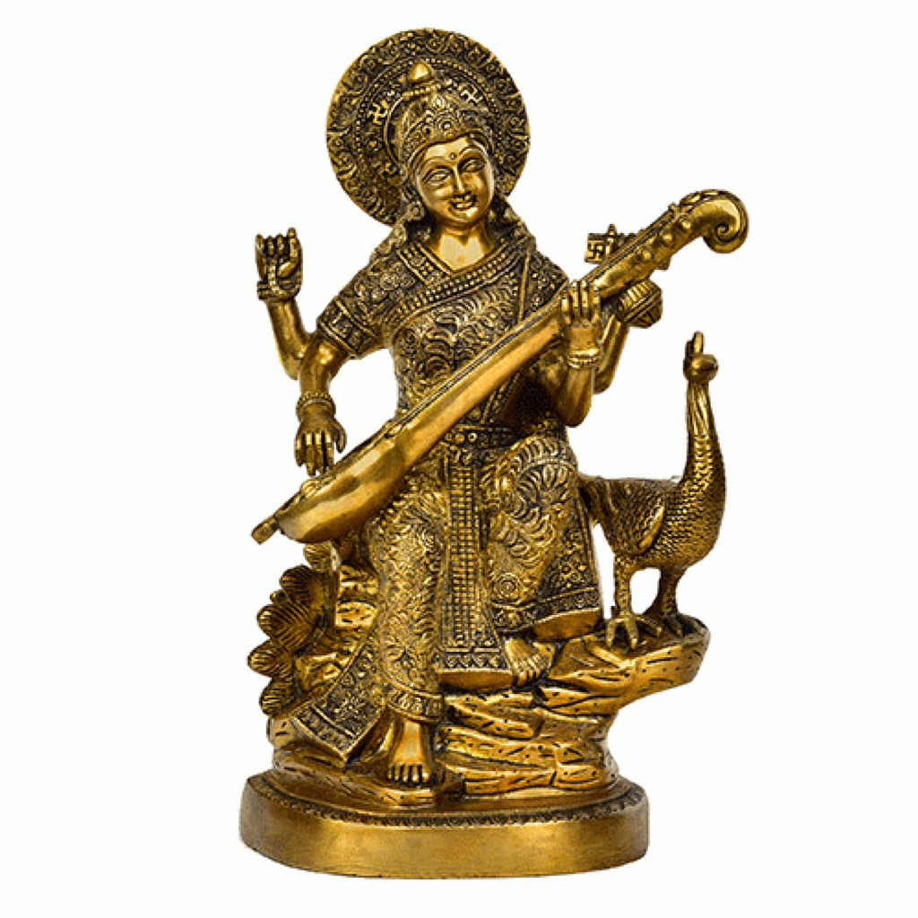 Vidyavati,saraswati,vanda devi,Saraswati Mata,Brahmani,Hansvahini,saraswati Maa Statue (Big)