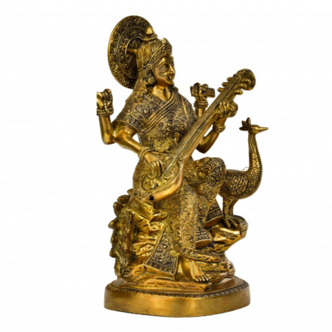 Vidyavati,saraswati,vanda devi,Saraswati Mata,Brahmani,Hansvahini,saraswati Maa Statue (Big)