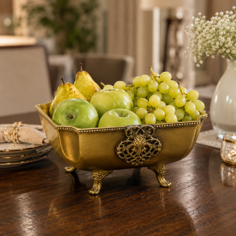 Square Brass Urli Water Bowl for Decor| 3.5 Inch