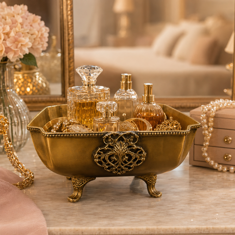 Square Brass Urli Water Bowl for Decor| 3.5 Inch