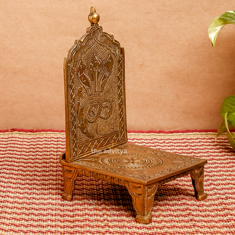 Viraj Singhasan,Vibhooti Singashan,Rajya Singashan,Veer Sinhashan,Brass Naga Throne Singhasan - Small