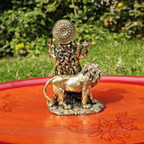 Superfine Brass Durga Ji Standing On Base