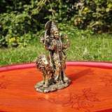 Superfine Brass Durga Ji Standing On Base