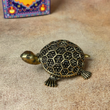 Handcrafted Superfine Brass Tortoise Idol for Home & Office Decor ( Small )