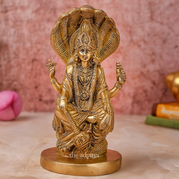 Lord Vishnu Idol With Snake