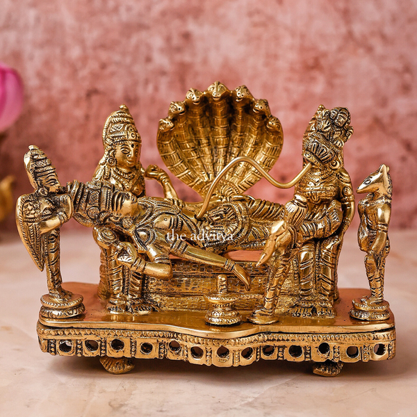 Brass idol of vishnu padmanath
