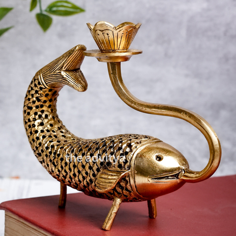 Vintage Fish Candle Stand