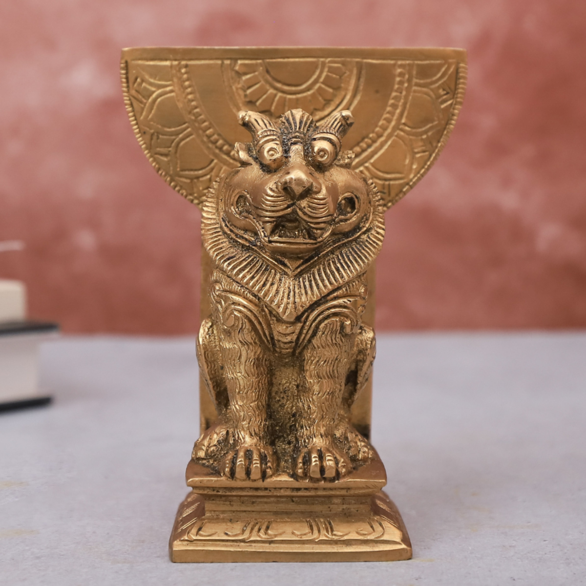Brass Yali Visting Card Holder