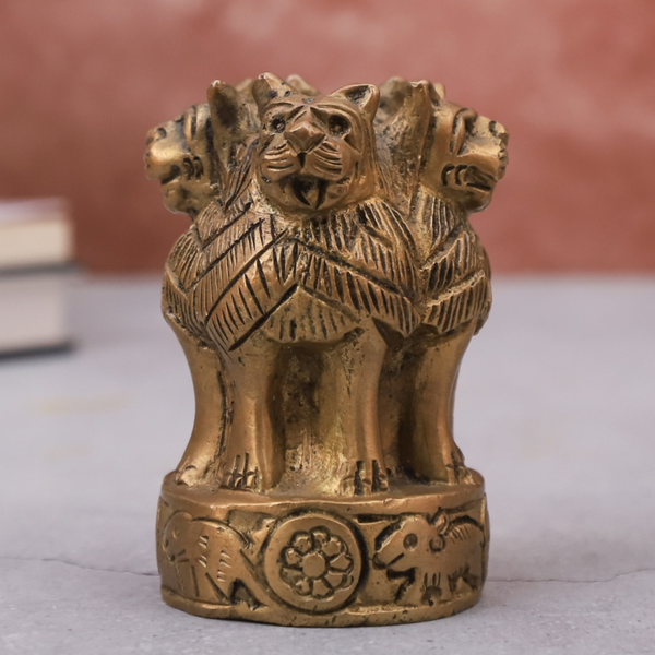 Brass Ashoka Pillar Emblem Small