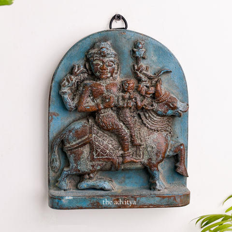 Vintage Wood Wall Hanging Of Ayyanar